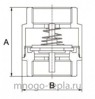 Обратный клапан 1 ГГ TIM JH-1012 с металлическим штоком - №1