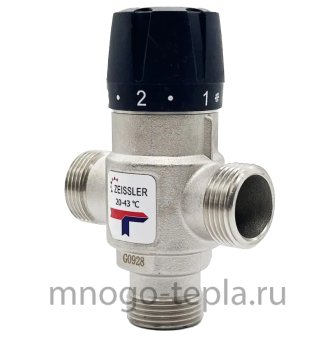 Термостатический смесительный клапан ZEISSLER ZSm.412.254306, подсоединение 1" НР, регулировка температуры 20-43°С, KV 2.5 - №1