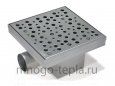 Трап для душа с горизонтальным выпуском квадратный TIM BAD411502, размер 150 x 150мм, защита от запаха (сухой + гидрозатвор), решетка с круглой ячейкой - №2