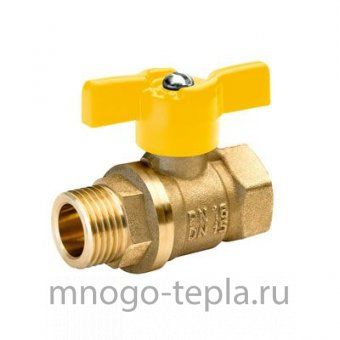 Кран шаровой газовый БАЗ 11б27п ШГ бабочка 15  (А11/1) - №1