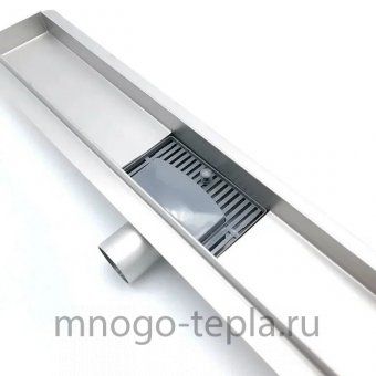 Трап для душа с горизонтальным выпуском TIM BAD417502, размер 750 x 70мм, защита от запаха (сухой + гидрозатвор), решетка с круглой ячейкой - №1