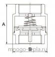 Обратный клапан 1/2" ГГ TIM JH-1010std с металлическим штоком укороченный - №3