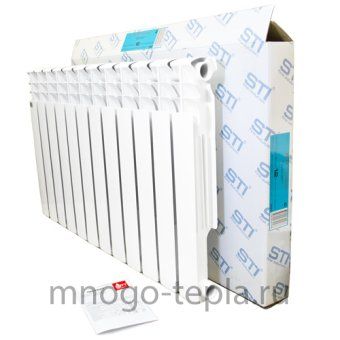 Алюминиевый радиатор STI Classic 500/80, 12 секций, на площадь до 16.2 м2 - №1