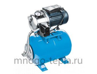 Насосная станция для дачи Unipump AUTO JS 80-50-S (нерж.), напор до 38 метров, расход до 45 л/мин, всасывание до 8 метров, гидроаккумулятор 24 литра из нержавеющей стали, поверхностная - №1