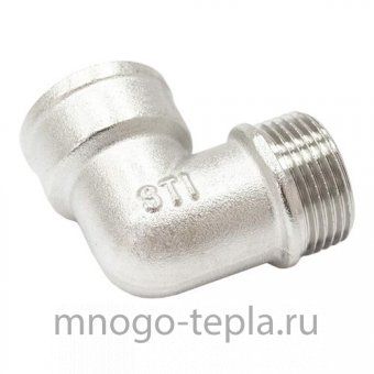 Угольник 1" В-Н никелированный латунный - №1