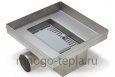 Трап для душа с горизонтальным выпуском квадратный TIM BAD411502, размер 150 x 150мм, защита от запаха (сухой + гидрозатвор), решетка с круглой ячейкой - №8