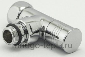 Кран для полотенцесушителя хромированный 1" НГ х 1/2" Ш (американка) TIM KV01-LFM042, угловой - №1
