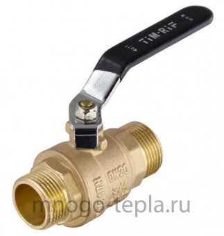 Кран шаровый 3/4" ШШ TIM (DE1206) латунный усиленный прямой  -  рычаг - №1